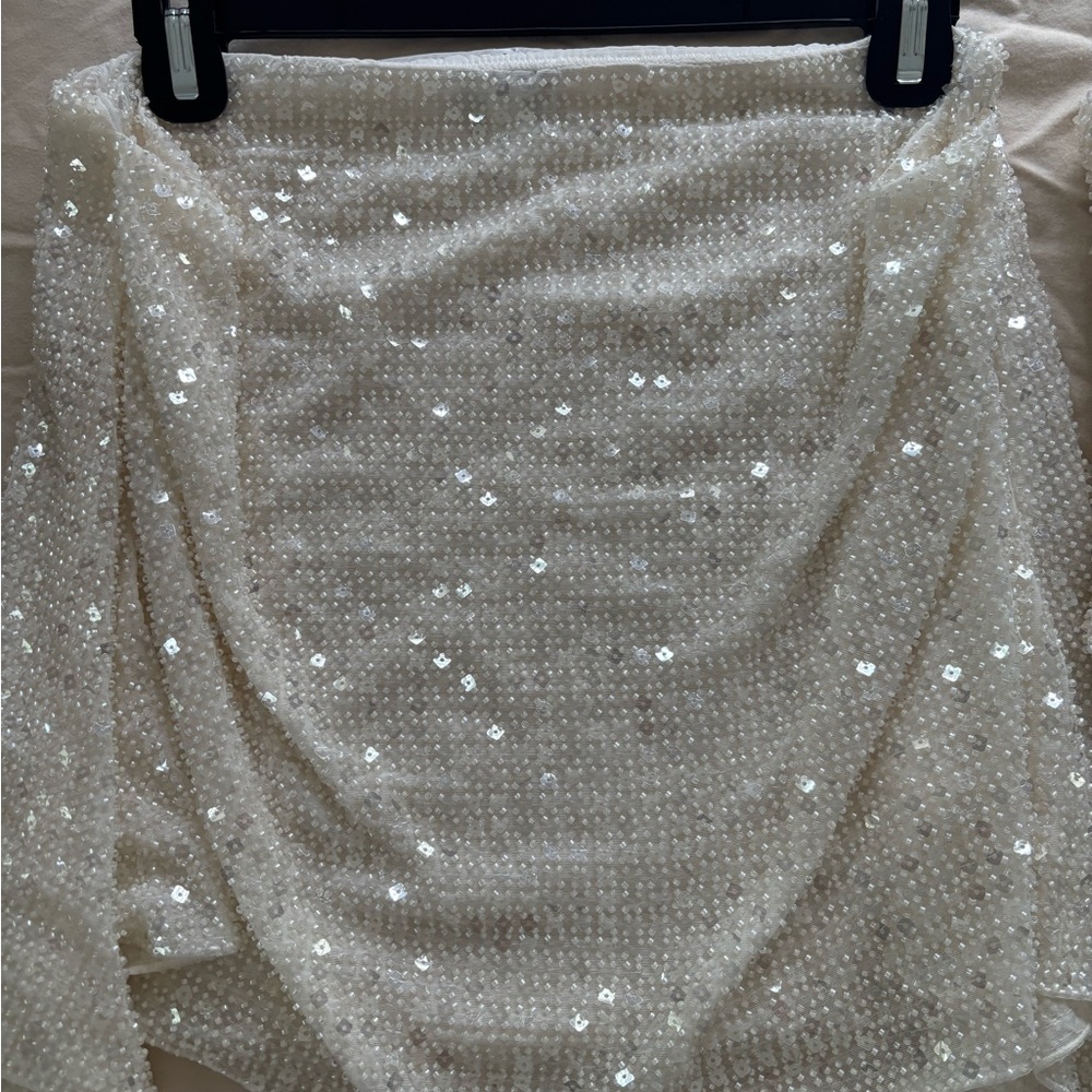 Oh Polly White Mini Skirt and Corset Top (TWO PEICE SET) - Picture 5 of 13